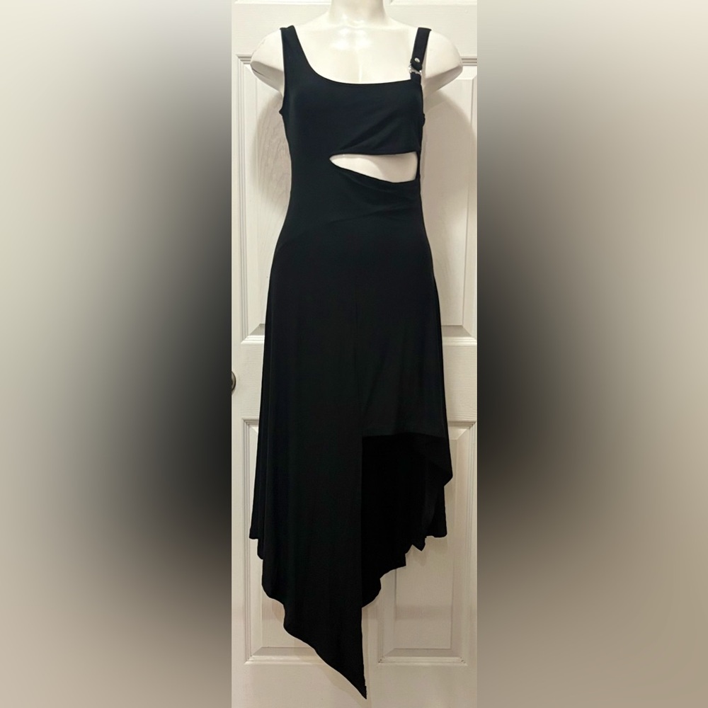 Killstar Black Asymmetrical One-Shoulder Cutout Dress - Picture 2 of 8